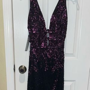 Black and Purple Prom Dress from Nikkis Glam Boutique